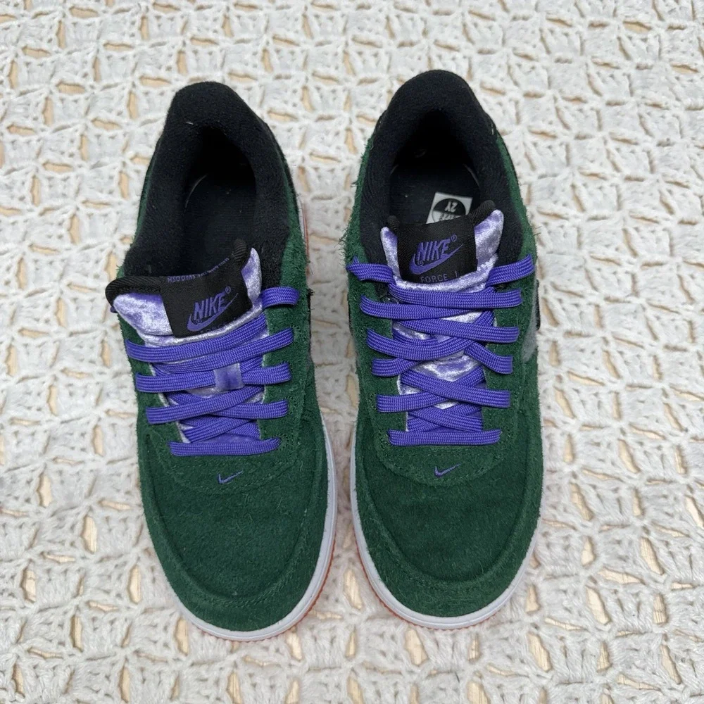 Nike Air Force 1 LV8 Sneakers Shoes Youth Sz 2Y Green Lace Up Casual DZ5289-300